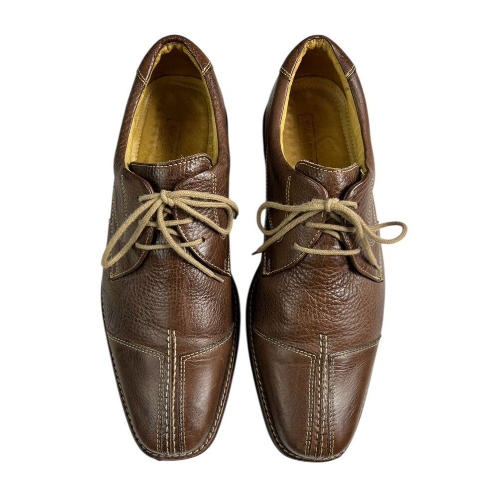 Sandro Moscoloni Men's Brown Leather Oxfords Size 11.5 D Office Casual Comfort